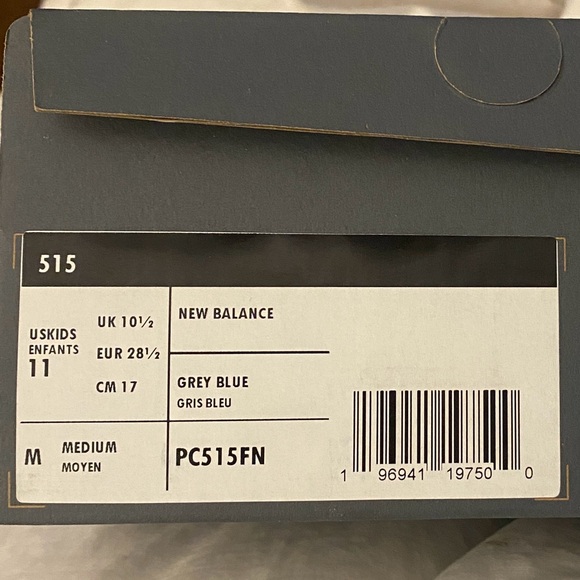 New Balance 515 - Grey/Blue - Boys size 11 - New in box - Picture 3 of 6